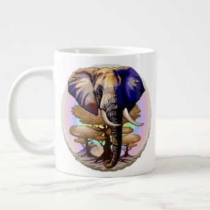 Afrikaanse olifant surrealistisch portret grote koffiekop