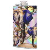 Afrikaanse olifant surrealistisch portret heupfles (Links)