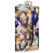 Afrikaanse olifant surrealistisch portret heupfles (Rechts)