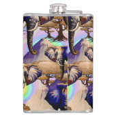 Afrikaanse olifant surrealistisch portret heupfles (Achterkant)