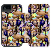 Afrikaanse olifant surrealistisch portret incipio iPhone portemonnee hoesje (Agenda Open)