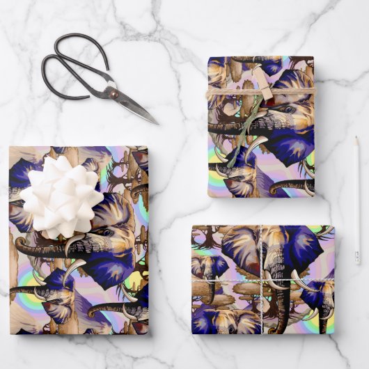 Afrikaanse olifant surrealistisch portret inpakpapier vel (Voorkant)