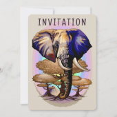 Afrikaanse olifant surrealistisch portret kaart (Voorkant)