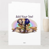 Afrikaanse olifant surrealistisch portret kaart (Achterkant)