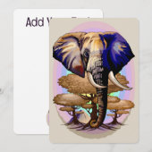 Afrikaanse olifant surrealistisch portret kaart (Voorkant / Achterkant)