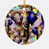 Afrikaanse olifant surrealistisch portret keramisch ornament (Voorkant)
