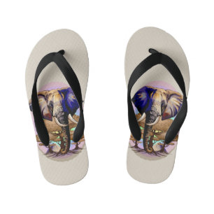 Afrikaanse olifant surrealistisch portret kinder teenslippers