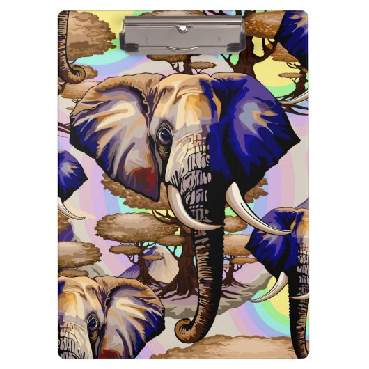 Afrikaanse olifant surrealistisch portret klembord (Voorkant)