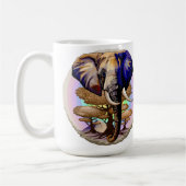 Afrikaanse olifant surrealistisch portret koffiemok (Links)