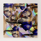 Afrikaanse olifant surrealistisch portret legpuzzel (Horizontaal)