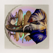 Afrikaanse olifant surrealistisch portret legpuzzel (Horizontaal)