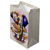 Afrikaanse olifant surrealistisch portret medium cadeauzakje (Voorkant Gekanteld)