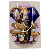 Afrikaanse olifant surrealistisch portret medium cadeauzakje (Voorkant)