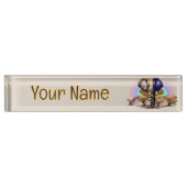 Afrikaanse olifant surrealistisch portret naambordje (Voorkant)