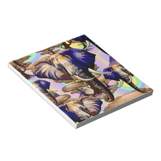 Afrikaanse olifant surrealistisch portret notitieblok (Schuin)