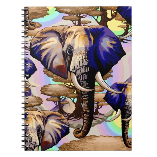 Afrikaanse olifant surrealistisch portret notitieboek (Voorkant)
