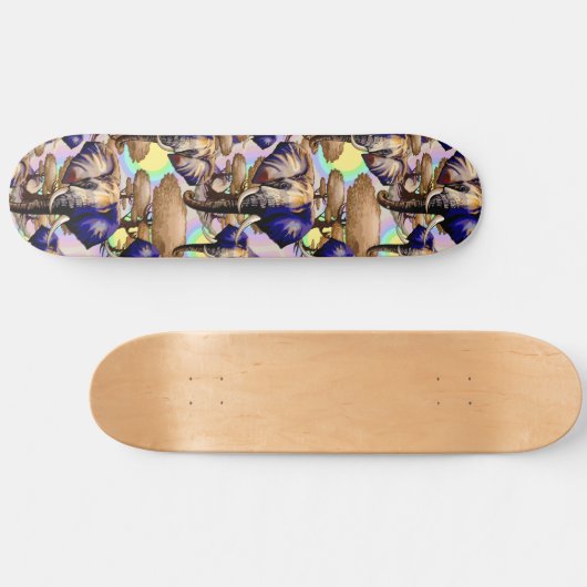 Afrikaanse olifant surrealistisch portret persoonlijk skateboard (Horizontaal)