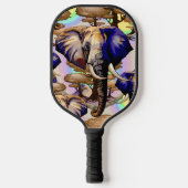 Afrikaanse olifant surrealistisch portret pickleball paddle (Voorkant)