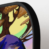 Afrikaanse olifant surrealistisch portret pickleball paddle (Links Detail)