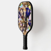 Afrikaanse olifant surrealistisch portret pickleball paddle (Links)