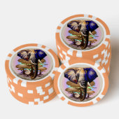 Afrikaanse olifant surrealistisch portret poker chips (Opstapeling)