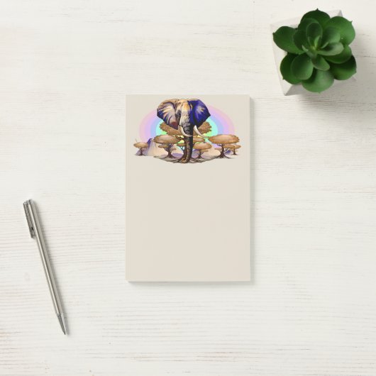 Afrikaanse olifant surrealistisch portret post-it® notes (Kantoor)