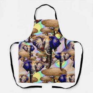Afrikaanse olifant surrealistisch portret schort