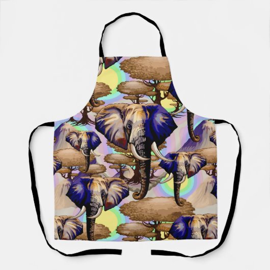 Afrikaanse olifant surrealistisch portret schort (Voorkant)