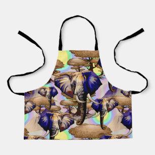 Afrikaanse olifant surrealistisch portret schort