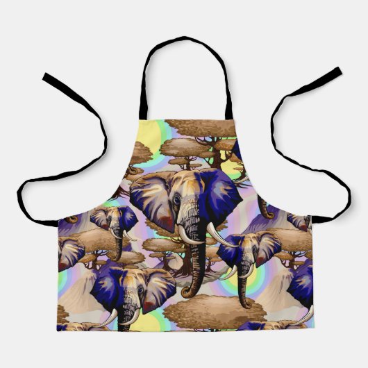 Afrikaanse olifant surrealistisch portret schort (Voorkant)