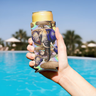 Afrikaanse olifant surrealistisch portret seltzer blikjeskoeler