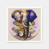 Afrikaanse olifant surrealistisch portret servet (Voorkant)