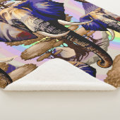 Afrikaanse olifant surrealistisch portret sherpa deken (3/4)