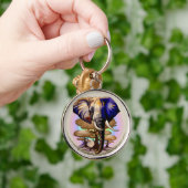 Afrikaanse olifant surrealistisch portret sleutelhanger (Hand)