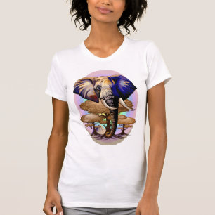 Afrikaanse olifant surrealistisch portret t-shirt
