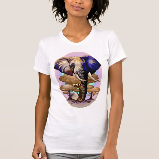 Afrikaanse olifant surrealistisch portret t-shirt (Voorkant)