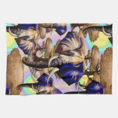 Afrikaanse olifant surrealistisch portret theedoek (Horizontaal)