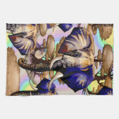 Afrikaanse olifant surrealistisch portret theedoek (Horizontaal)