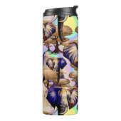 Afrikaanse olifant surrealistisch portret thermosbeker (Gedraaid links)