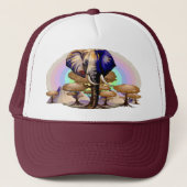 Afrikaanse olifant surrealistisch portret trucker pet (Voorkant)