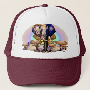 Afrikaanse olifant surrealistisch portret trucker pet