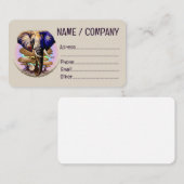 Afrikaanse olifant surrealistisch portret visitekaartje (Voorkant / Achterkant)