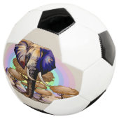 Afrikaanse olifant surrealistisch portret voetbal (Drie kwart)