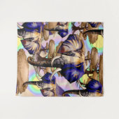 Afrikaanse olifant surrealistisch portret wandkleed (Voorkant (horizontaal))