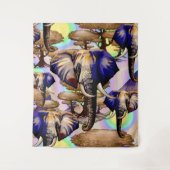 Afrikaanse olifant surrealistisch portret wandkleed (Voorkant)