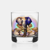 Afrikaanse olifant surrealistisch portret whisky glas (Achterkant)