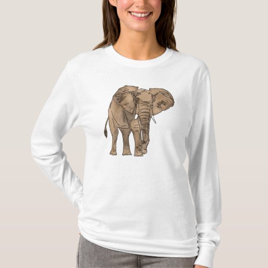 Afrikaanse olifant t-shirt (Voorkant)