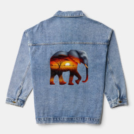 Afrikaanse olifant T-shirts Denim Jacket