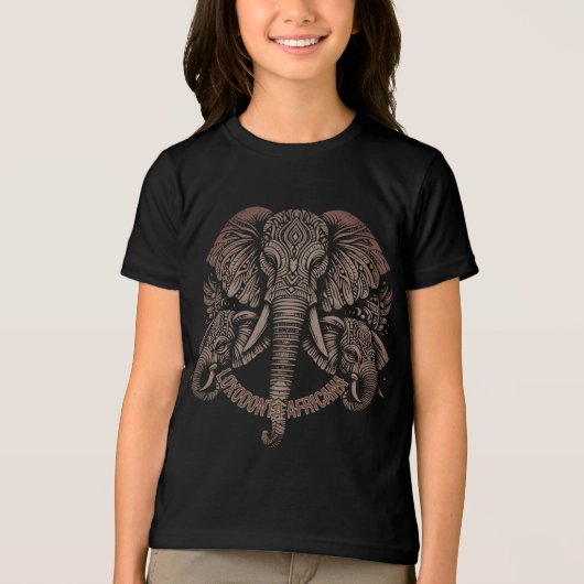Afrikaanse olifant Tri-Blend shirt (Voorkant)