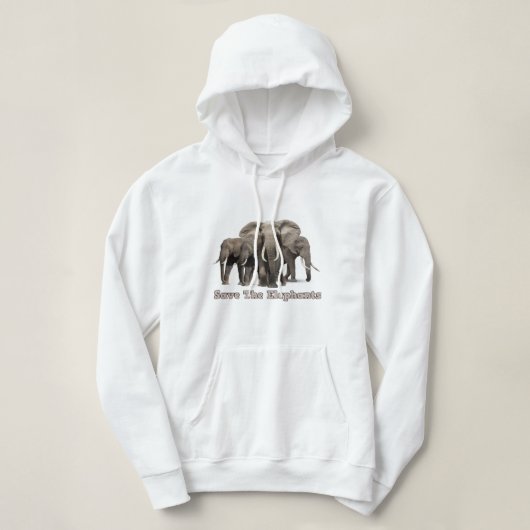 Afrikaanse Olifant Trui Hoodie (Design voorkant)